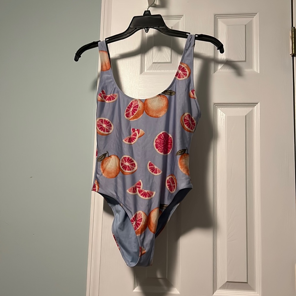 3/$10 Fruit one piece swimsuit